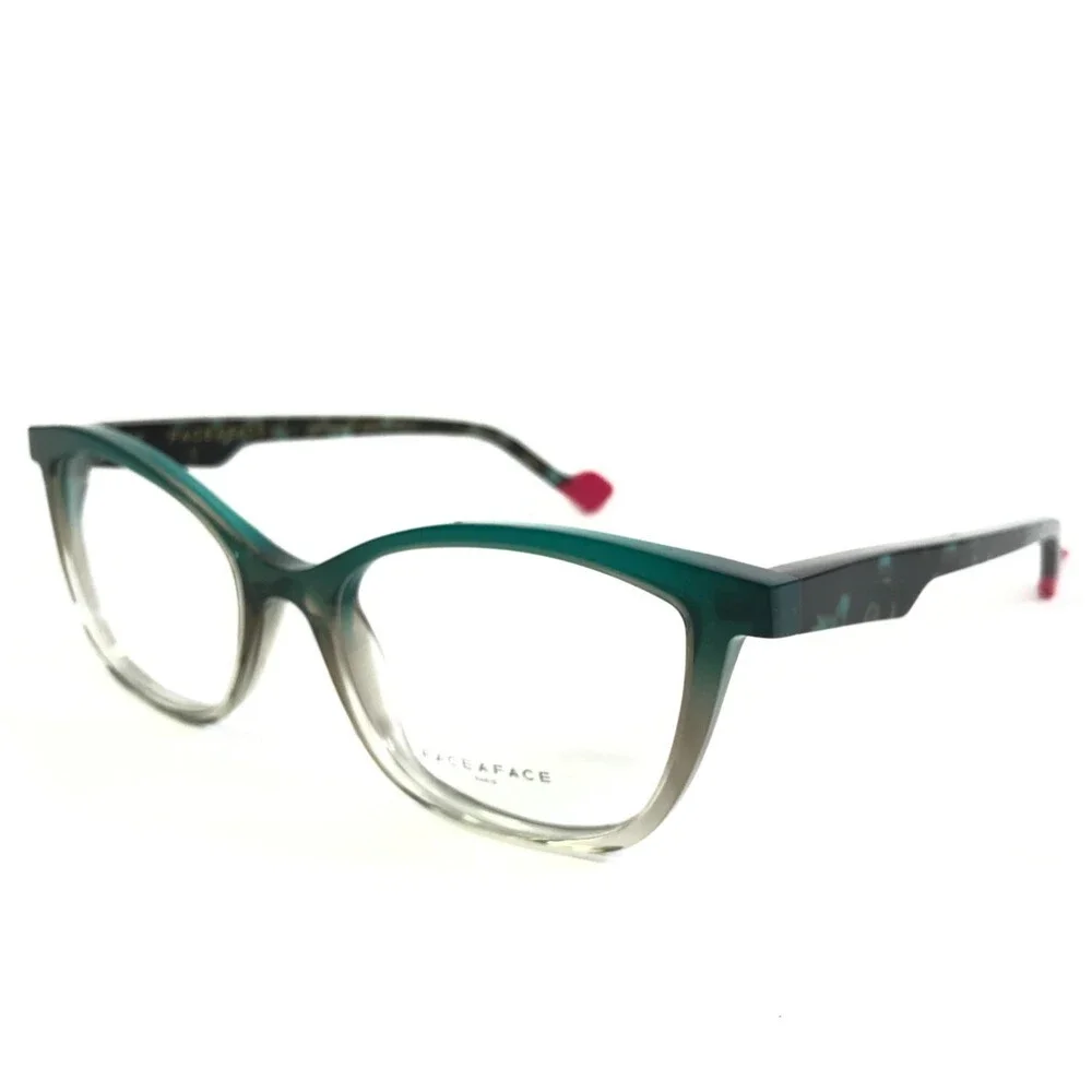 Face A Face Eyeglasses Frames HANNA 1 COL4174 LR Gradient Green Smoked 50-17-142